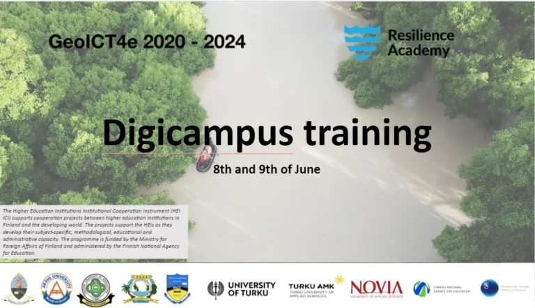 DigiCampus Training for GeoICT4e and Resilience Academy experts